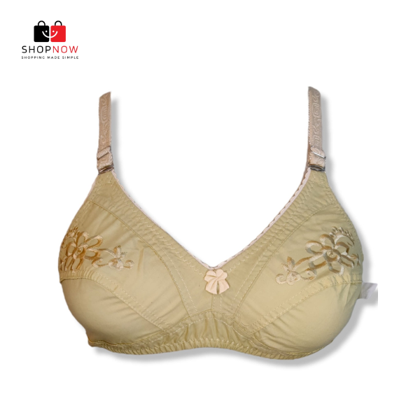 Embroidered Cotton Bra