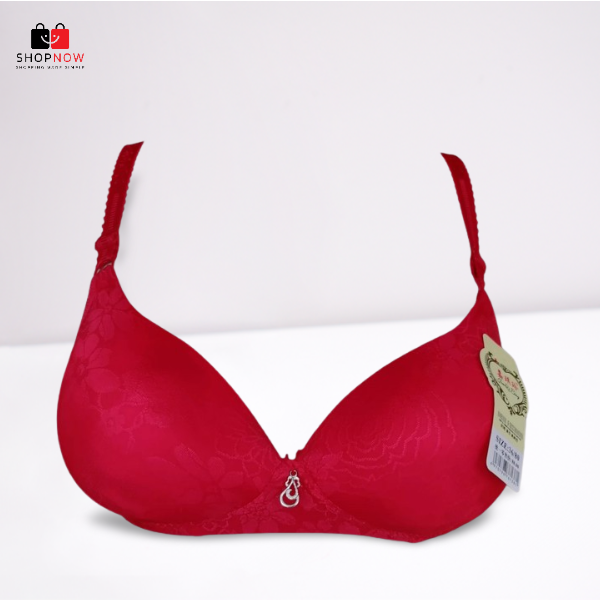 Soft Double Padded Embossed Silk Bra