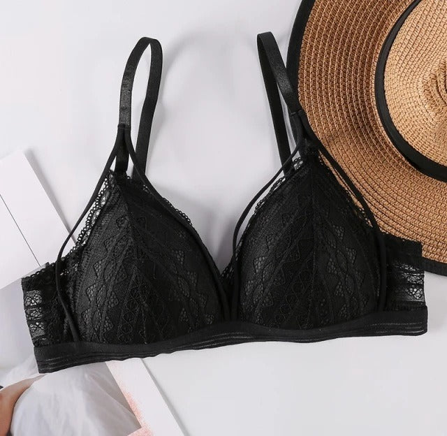 French Style Bralette Deep V Lace Bra
