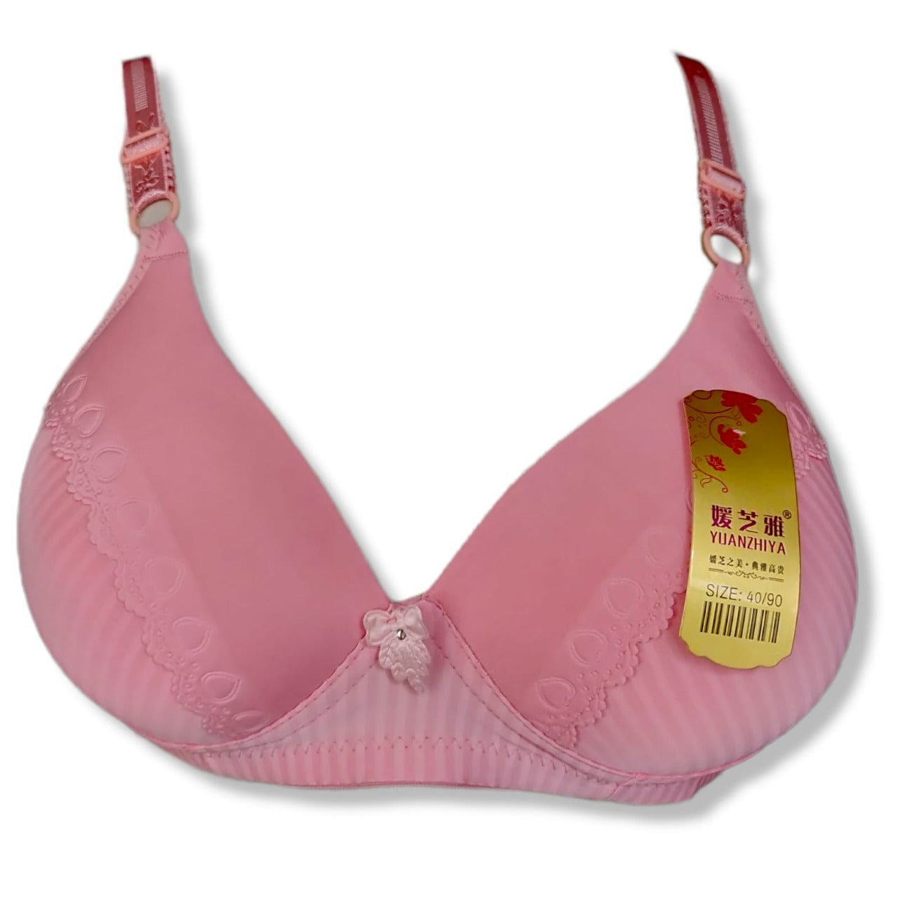 Soft Double Padded Embossed Silk Bra