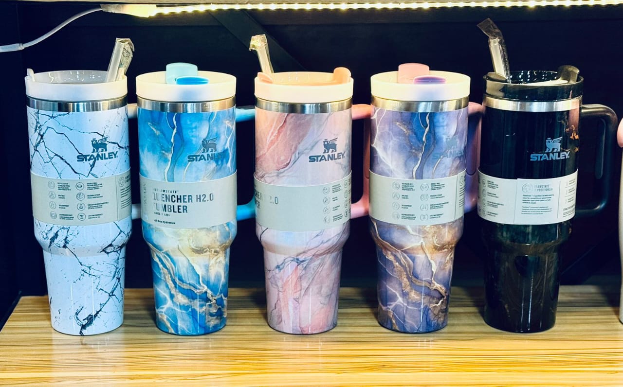 1200ml Stainless Steel Stanley Tumbler | Premium Vacuum Insulated Travel Mug (Random Color)