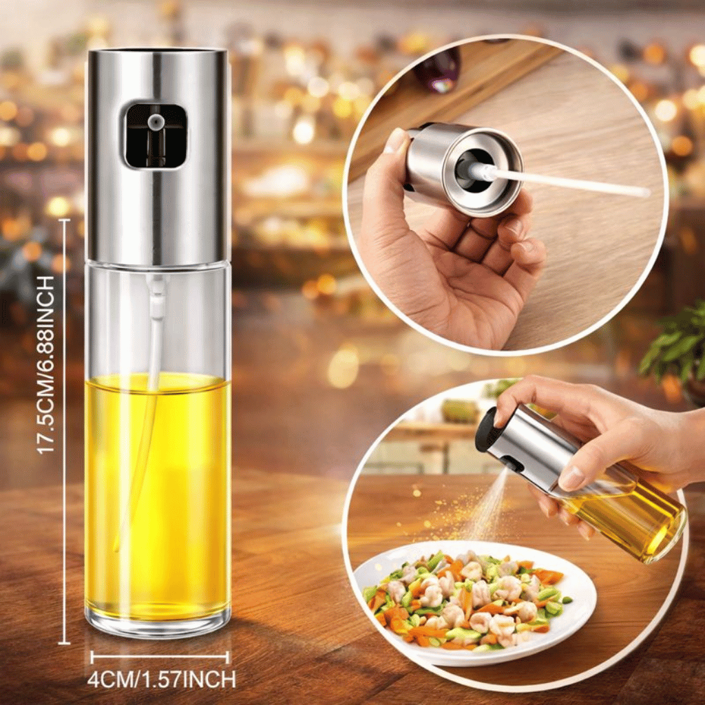 100ml Glass Oil Spray Bottle For Kitchen Use (Random color)