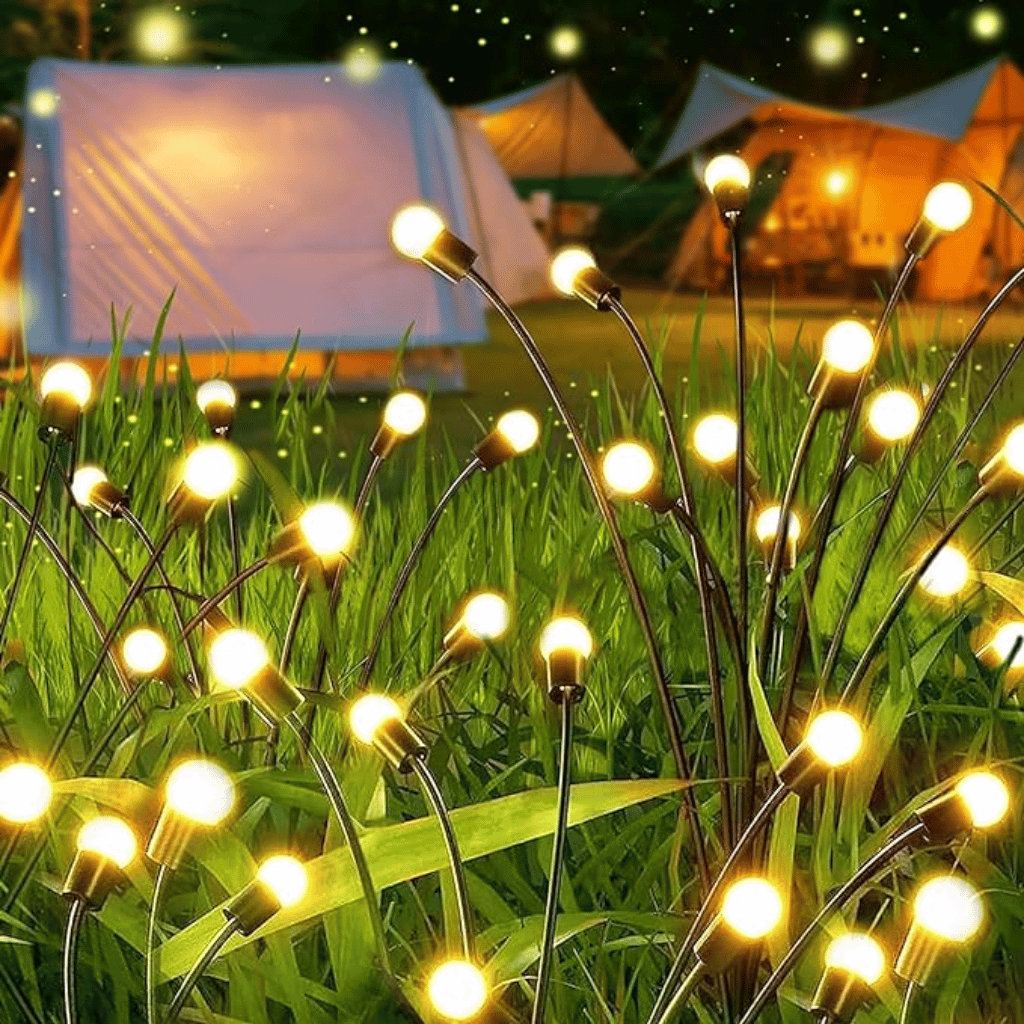 10 Lights - LED Solar Powered Firefly Lights Outdoor Waterproof