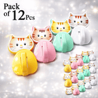 12 Pcs Cat Wall Hooks for Keys Home Organization (Random Colors)