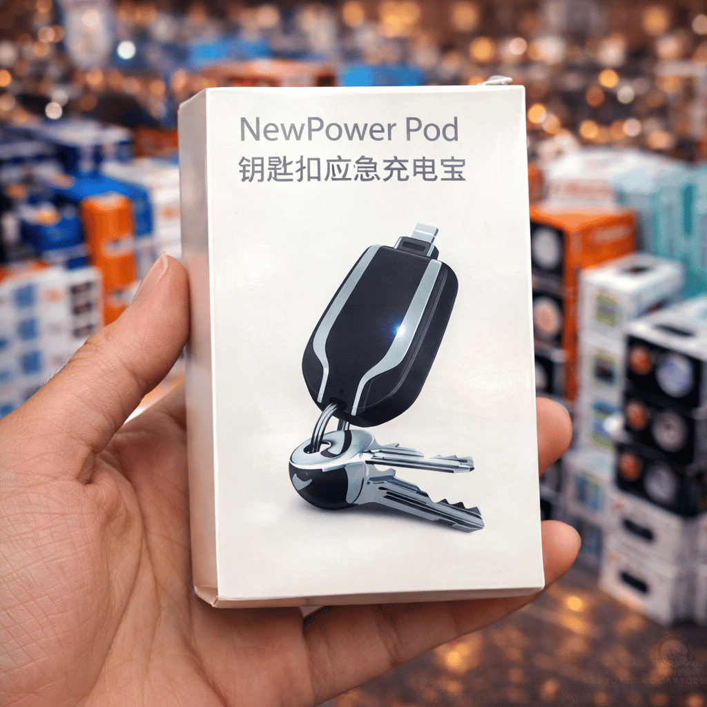 1500Mah Portable Keychain Power Bank With Telescopic Plug Design (Random Colour