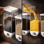 1PC Wall Mounted Whole Grain Rice Storage Tank Dry Fruit Dispenser (1500ml)