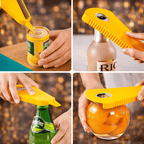 1 Pc Creative Multi-Function Bottle Opener Jar Opener Twist Grip Lid Opener  Random Colour