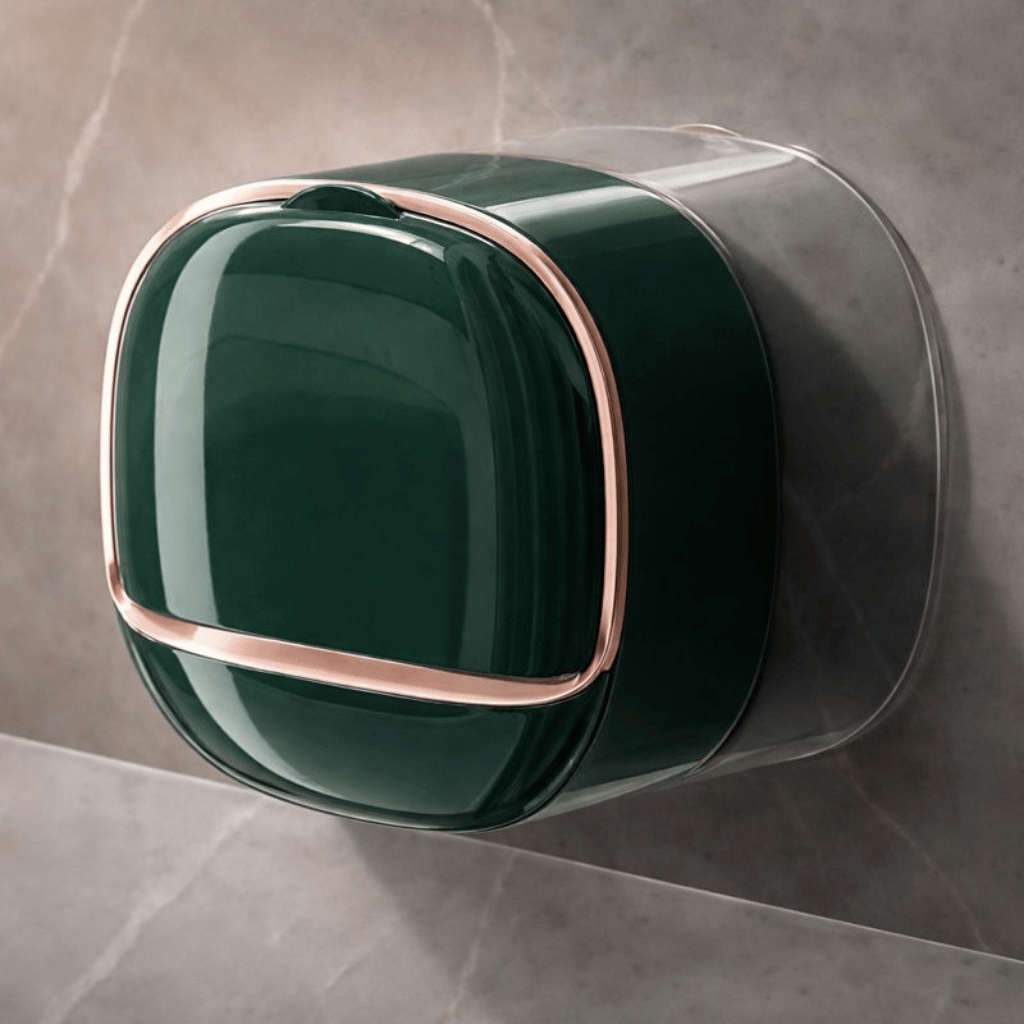 1Pc Wall Mounted Soap Holder With Drain Tray (Random Color)