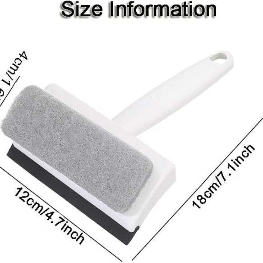 2-In-1 Glass Cleaning Brush & Wiper Multipurpose Scrubber for Windows & Mirrors