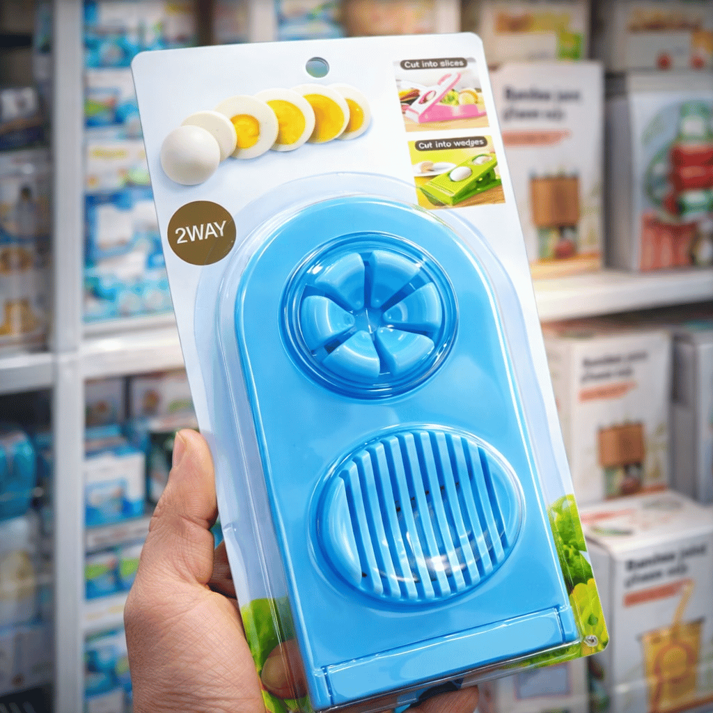 2-in-1  Boiled Egg Slicing Machine with Stainless Steel Cutting Wires ( Random Color )