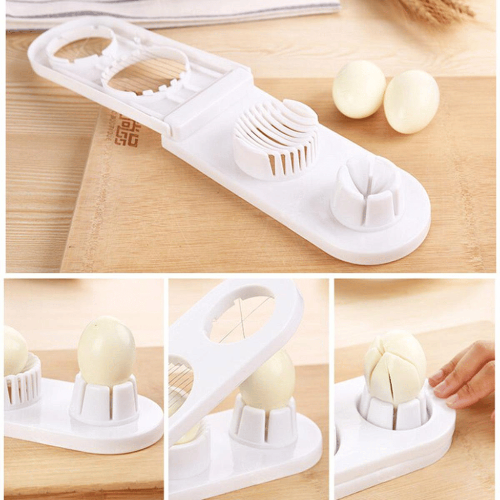 2-in-1  Boiled Egg Slicing Machine with Stainless Steel Cutting Wires ( Random Color )