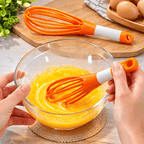 2-in-1 Twist Silicone Whisk Multifunction Egg Beater Foldable Milk