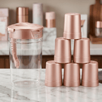 2.8 Liter Premium Water Jug with 6 Glasses (Random Color)