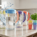 2.8 Liter Premium Water Jug with 6 Glasses (Random Color)