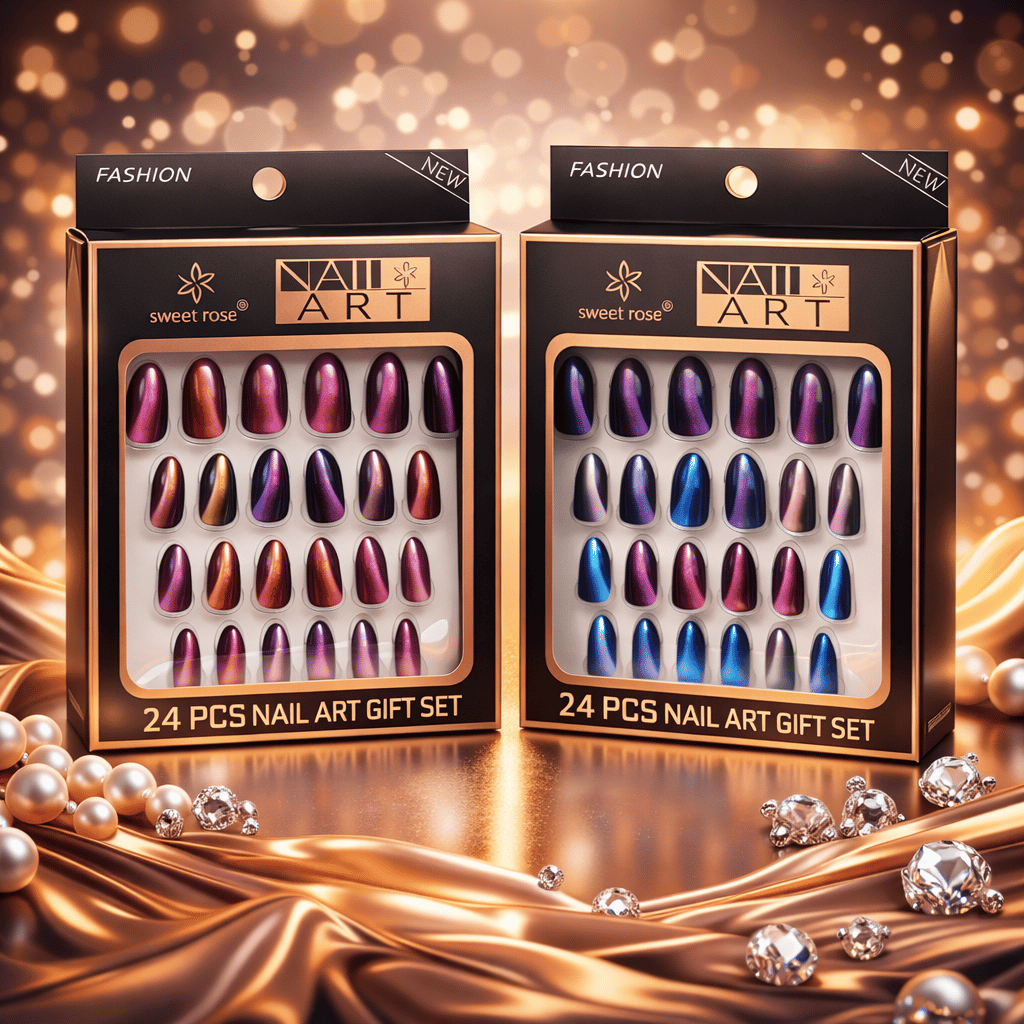 24 Pcs Professional Manicure Artificial Nails