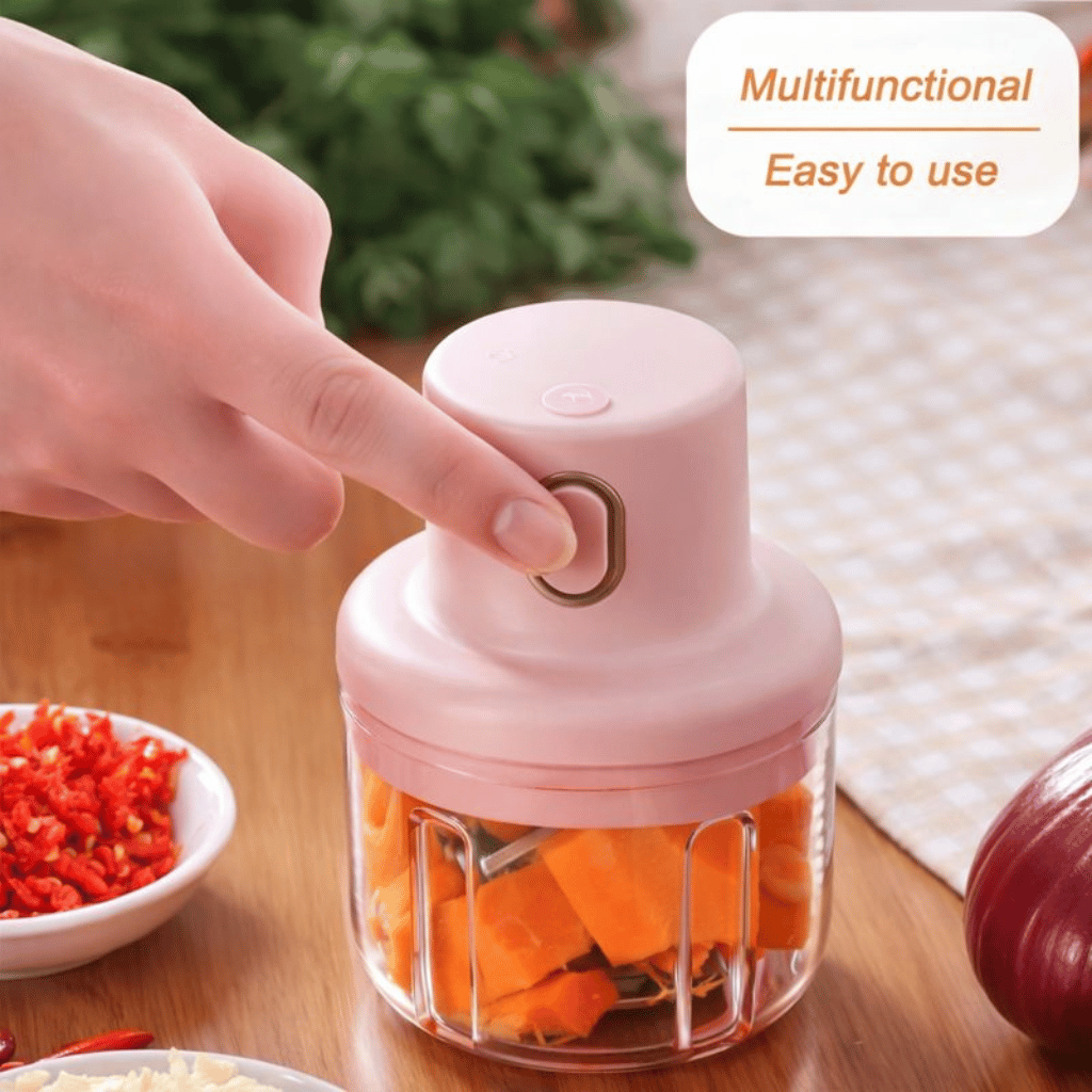 250ML Wireless Electric Vegetable Chili Meat Grinder Food Chopper