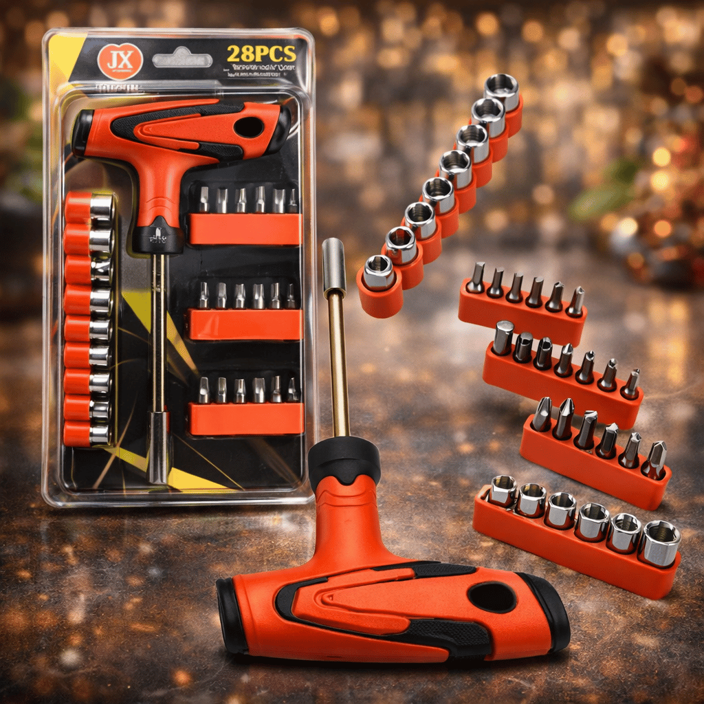28‑Pcs Screw Tool Set | High‑Quality Screwdrivers & Bits | Durable Repair & Assembly Kit