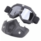 2 In 1 Motorcycle Bike Detachable Helmet Goggles Mask Blue Mercury