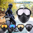 2 In 1 Motorcycle Bike Detachable Helmet Goggles Mask Blue Mercury