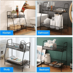 2 Tier Spice Rack vegetable Stand Folding Metal Spice Rack