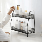 2 Tier Spice Rack vegetable Stand Folding Metal Spice Rack