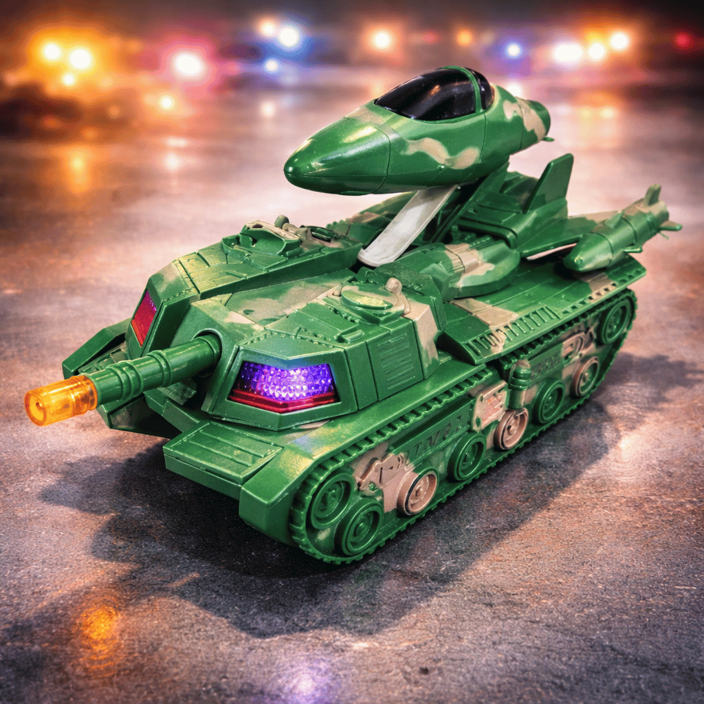 2‑in‑1 Military Aircraft & Tank Toy | Transformable Fighter Jet & Tank (Random colour)