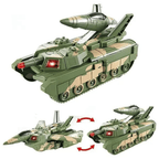 2‑in‑1 Military Aircraft & Tank Toy | Transformable Fighter Jet & Tank (Random colour)