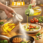 2 in 1 Oil Sprayer Bottle Kitchen Tool for Cooking Baking