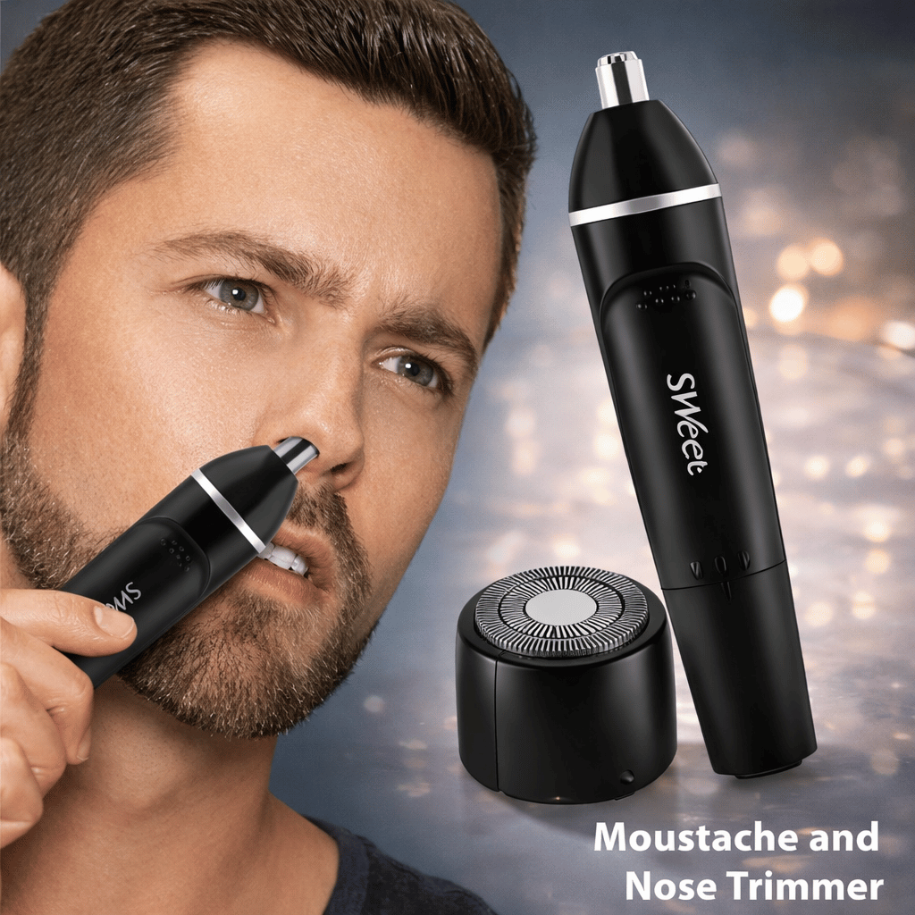 2 in 1 Sweet Mustache and Nose Trimmer (Cell Operated)