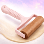 2pcs Wooden Rolling Pin for Baking – Hand Push Dough Roller with Non-Stick Surface