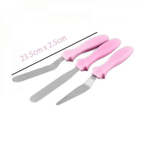 3-Piece Cake Decorating Knife Set (Multi-Color)