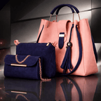 3-Piece Women’s Handbag Set – Stylish Tote Bag with Shoulder Pouch & Chain Clutch (Randam Color)