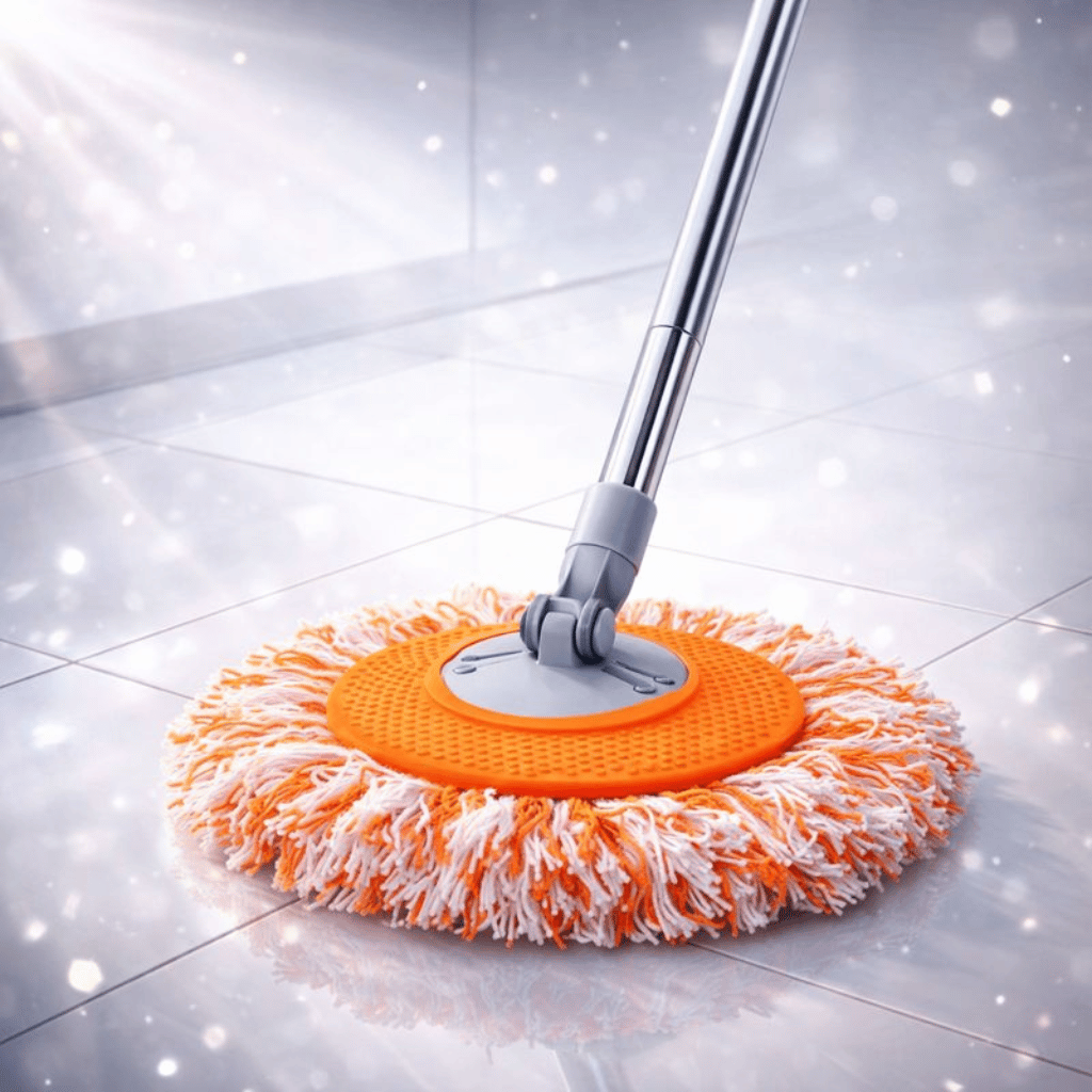 360° Rotating Microfiber Sunflower Round Cleaning Mop For Home, Office And Car Screen