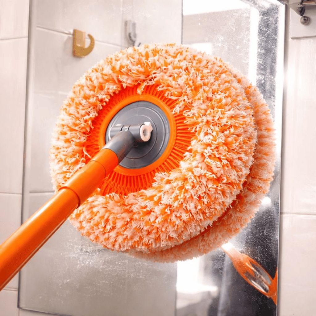 360° Rotating Microfiber Sunflower Round Cleaning Mop For Home, Office And Car Screen