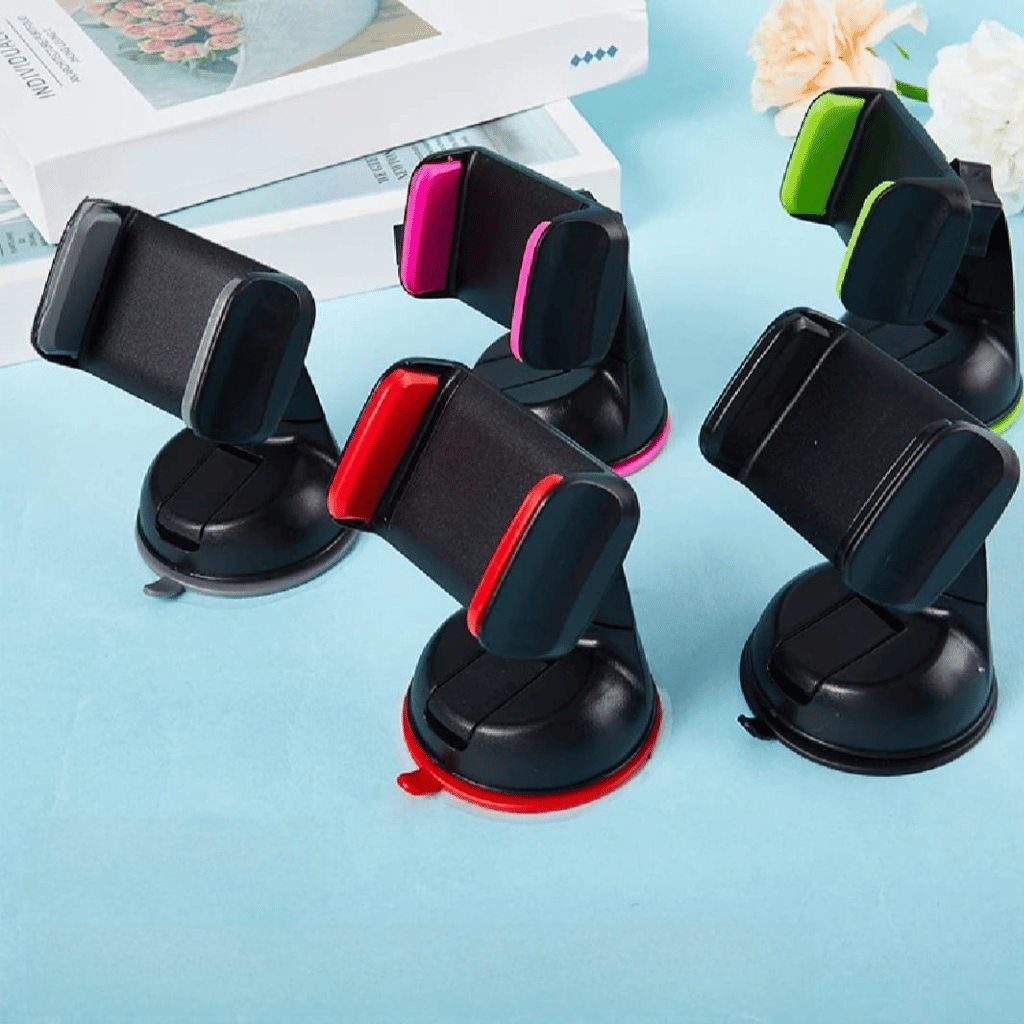 360° Rotation Universal Car Phone Holder Silicone Suction Cup Phone Bracket (Random Color)