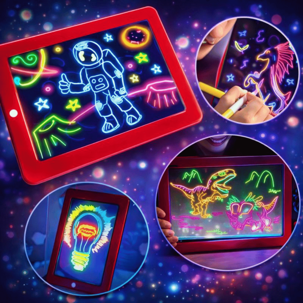3D Magic LED Drawing Pad & Sketch Tablet for Art 8 Light Effect