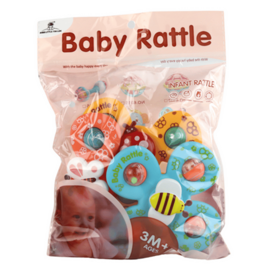 3PCS Rattle Suction Baby Toys Set Fun Sensory Teether Toys