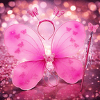 3 Pcs Set Kids Baby Fairy Wings Fashion Butterfly Wings Dress Up Party (Random Color)