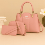 3 Pieces Ladies Handbag Elegant Design Premium Quality Smooth