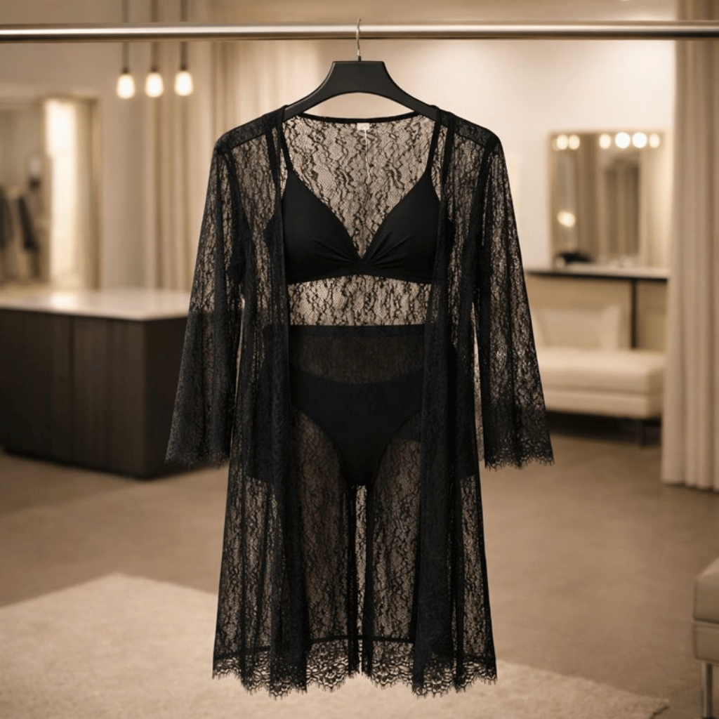 4-Piece Nightwear Set – Stylish Lounge And Sleepwear Including Gown, Bra, Panty, And Trouser  Free-Size