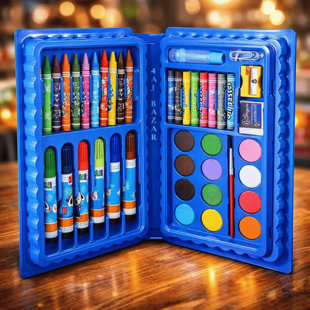 42-Piece Complete Coloring Kit for Kids  Themed Crayons, Markers, Pencil Colours & Art Accessories