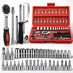 46 Pcs Heavy Duty Auto Repair Tool Set Multipurpose Portable Toolbox