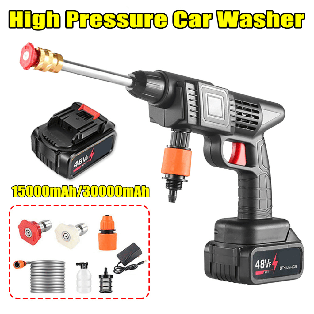 48V Cordless Portable Pressure Washer Gun with Dual Batteries