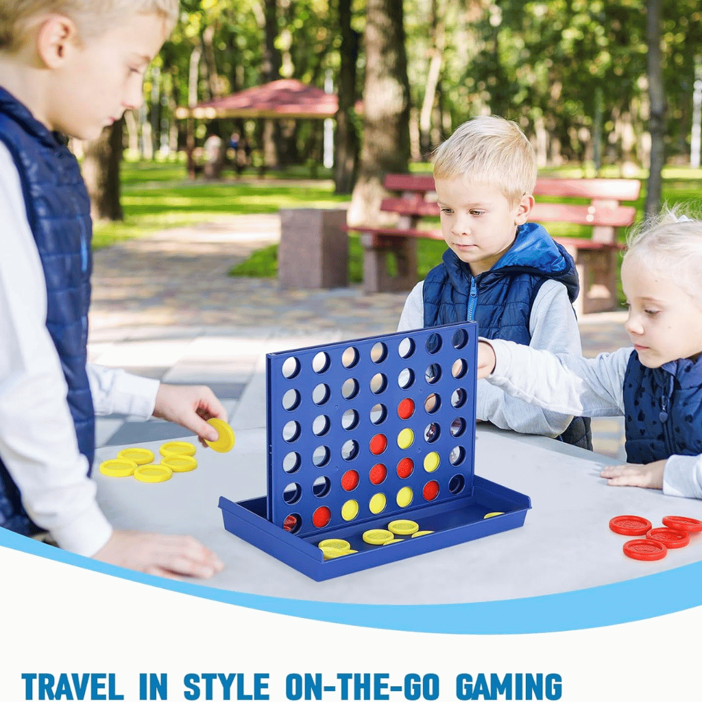 4 IN A Row Board Game for Kids Perfect As A Party Game (Random Color )