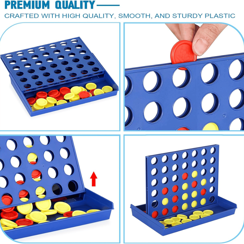4 IN A Row Board Game for Kids Perfect As A Party Game (Random Color )