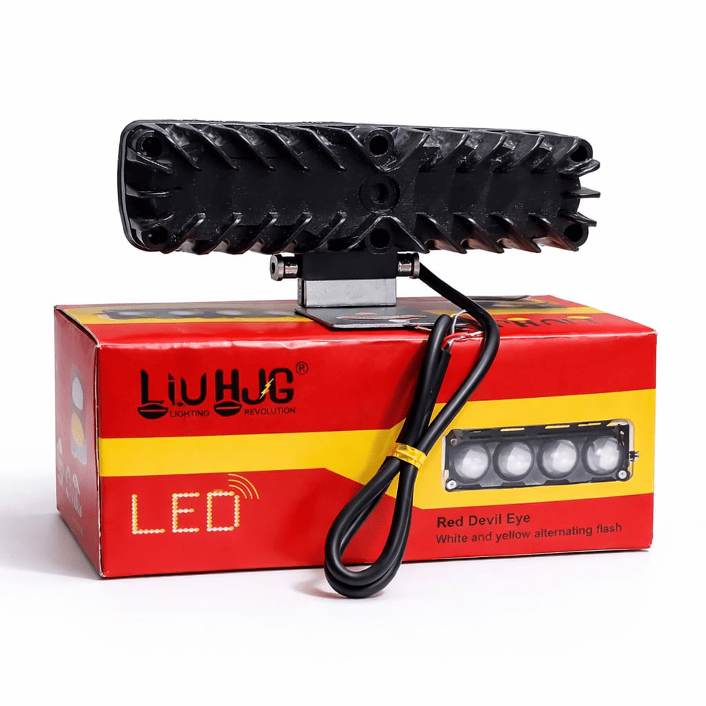 4 Lens Flasher Fog Light Dual Color White & Yellow 40W