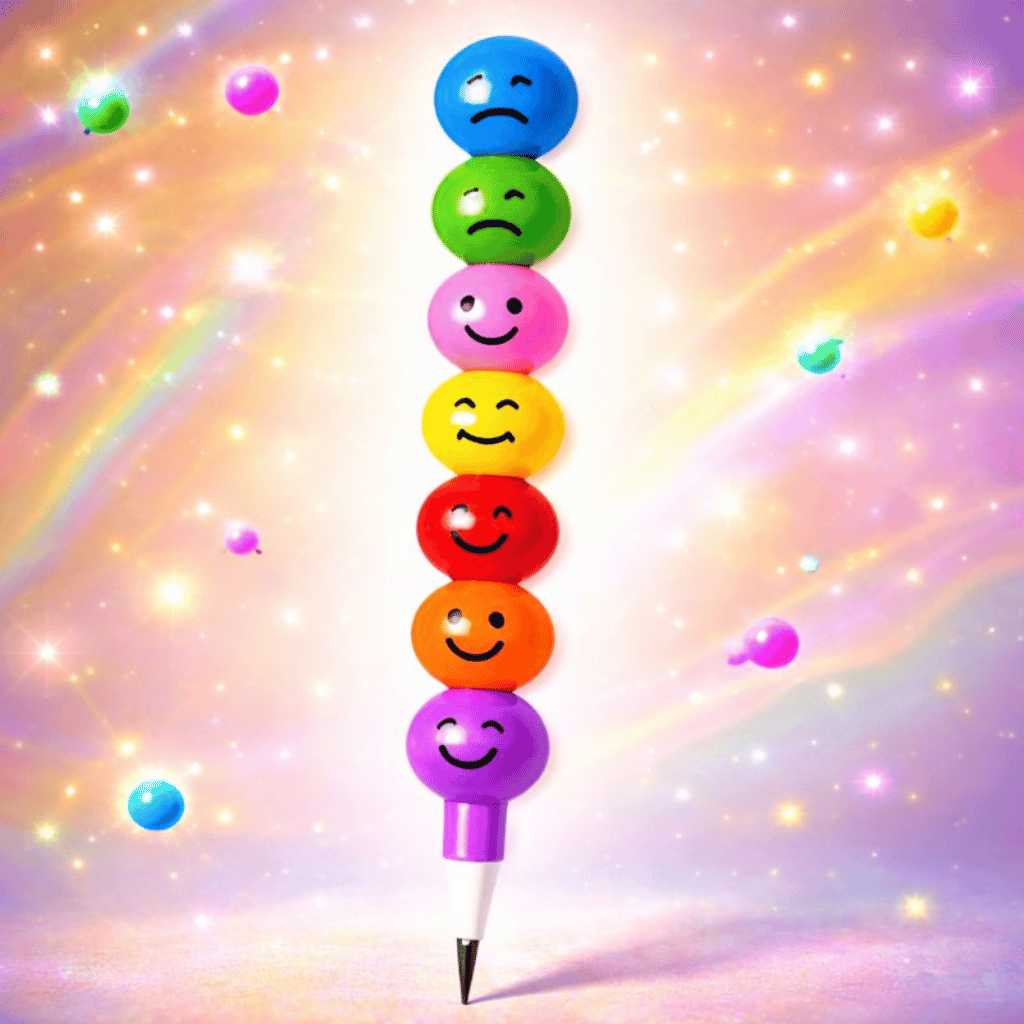 4 Pcs Smiley Cartoon Stationery Pencils and Gifts (Random Color)