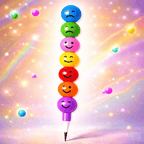 4 Pcs Smiley Cartoon Stationery Pencils and Gifts (Random Color)