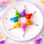 4 Pcs Smiley Cartoon Stationery Pencils and Gifts (Random Color)