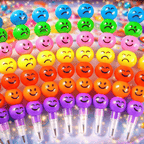 4 Pcs Smiley Cartoon Stationery Pencils and Gifts (Random Color)